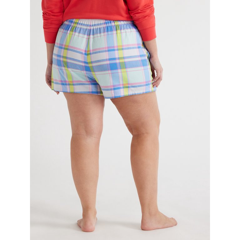 Joyspun Women's Woven Pajama Boxer Shorts, Sizes XS to 3X | Walmart (US)