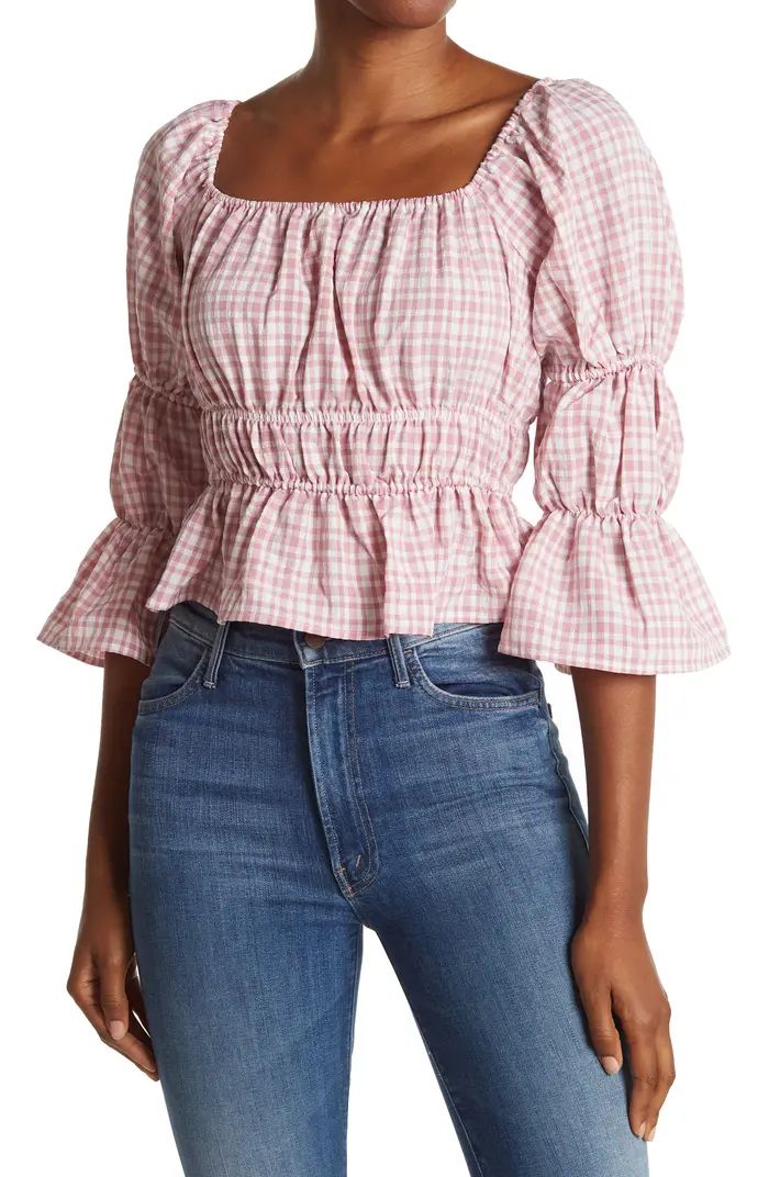 WAYF Ruched Puff Sleeve Top | Nordstromrack | Nordstrom Rack