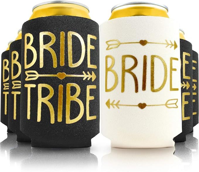 11pc Set. Bride Tribe and Bride Drink Coolers for Bachelorette Party, Bridal Shower and Wedding. ... | Amazon (US)