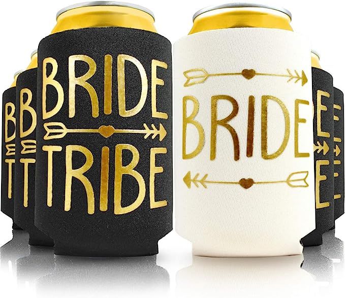 11pc Set. Bride Tribe and Bride Drink Coolers for Bachelorette Party, Bridal Shower and Wedding. ... | Amazon (US)