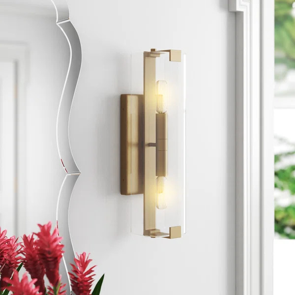 Kathryn 2 - Light Dimmable Warm Brass Wallchiere | Wayfair North America
