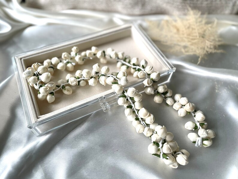 Reusable Gajra Artificial Gajra For hair Jasmine Hair Piece Gajra Hair Artificial Hair Flowers In... | Etsy (US)