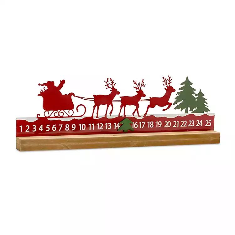 Santa's Sleigh Tabletop Advent Calendar | Kirkland's Home