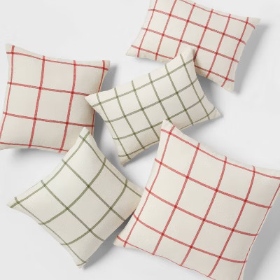 Windowpane Plaid Christmas Throw Pillow - Threshold™ | Target