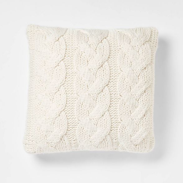 Chunky Cable Knit Throw Pillow - Threshold™ | Target