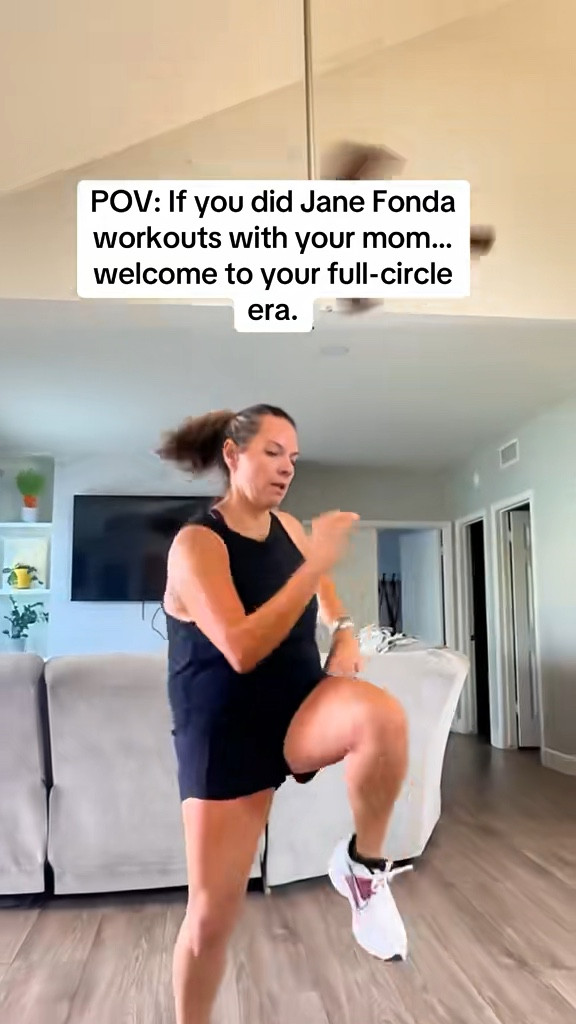 Did you workout with your mom to Jane Fonda?! Welcome to your full circle era without the leotard and leg warmers!! 

#LTKOver40 #LTKfitnessgoals #LTKmomlife