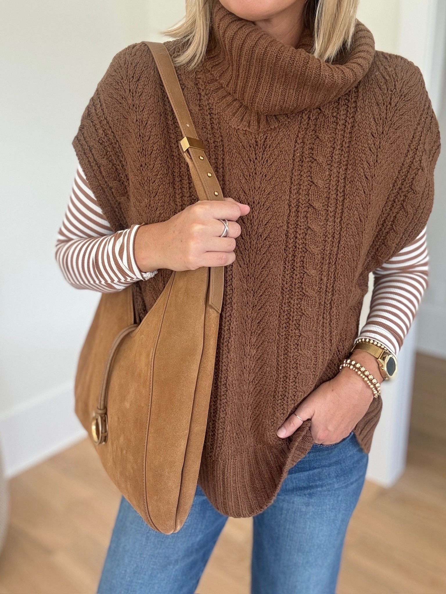 Fall transition sweater on sale.  Wearing small.  Bag is on sale too!

#LTKootd #LTKSaleAlert #LTKOver40