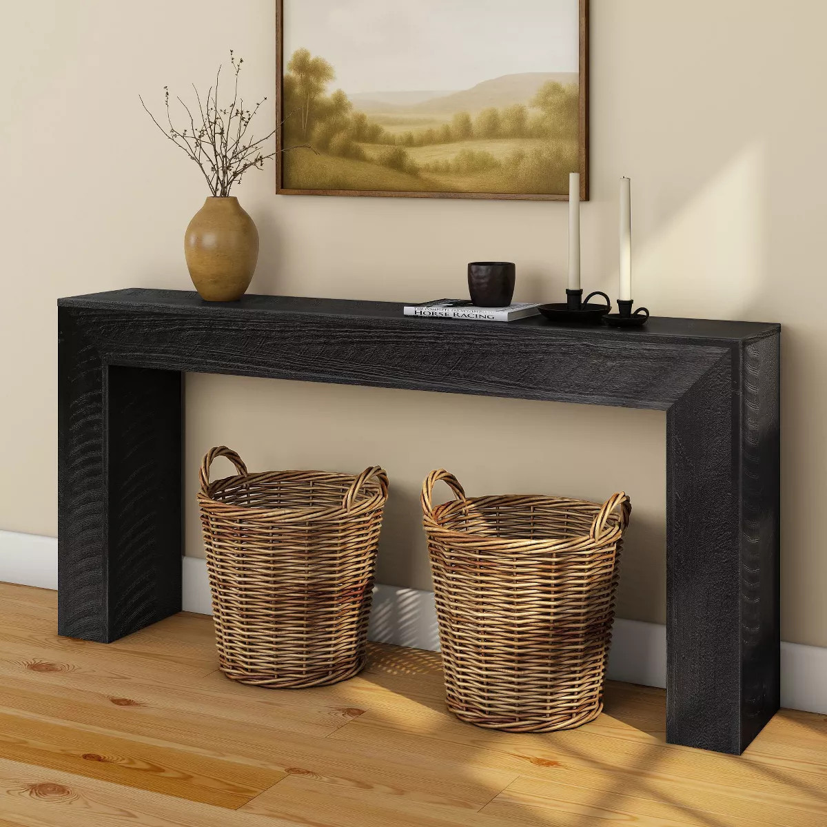 Rustic Grand Console (66in / 1676mm), Rustic Char | Target
