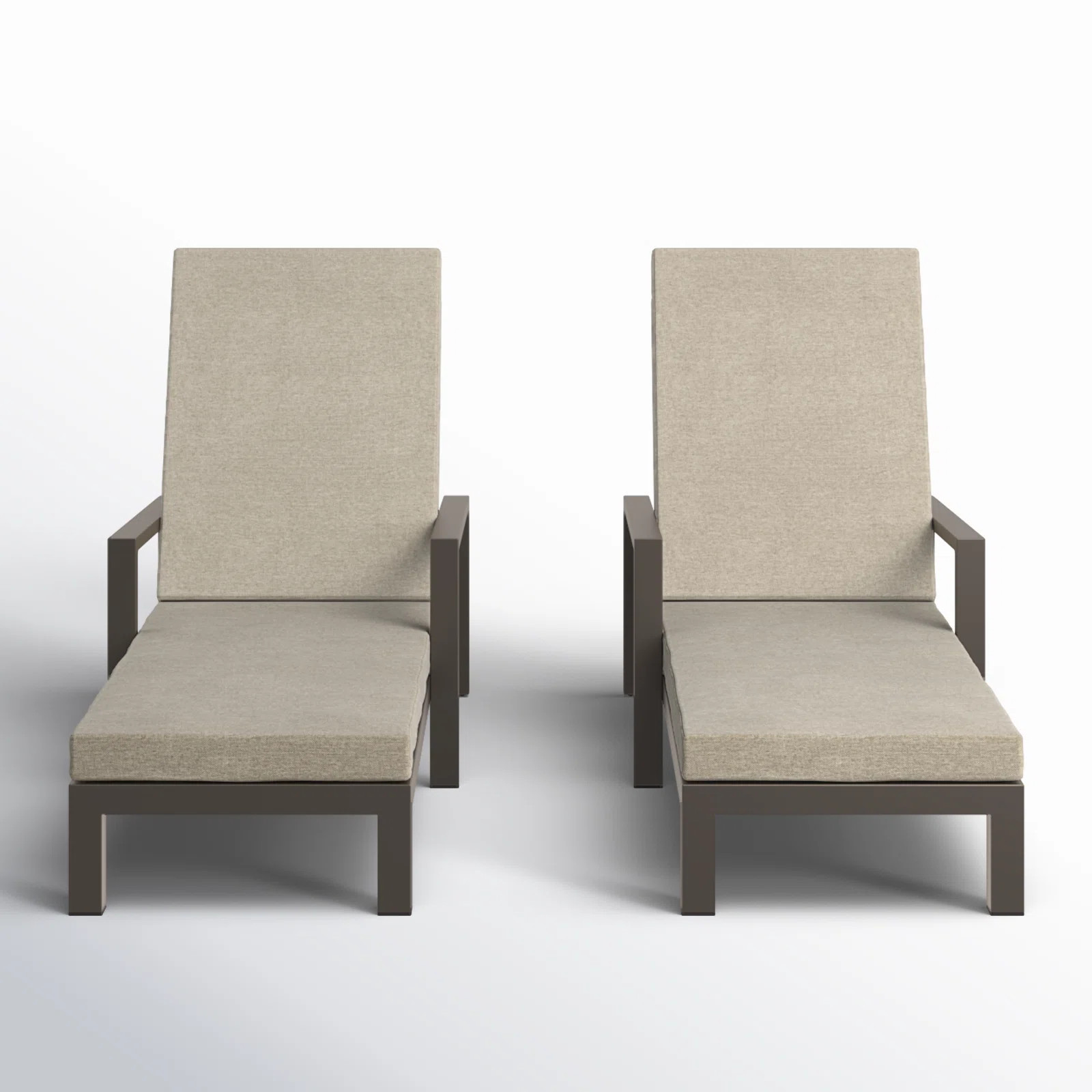 Hoyt 35'' Outdoor Metal Chaise Lounge (Set of 2) | Joss & Main