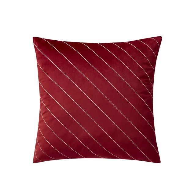 My Texas House Luna Dutch Velvet Decorative Pillow Cover, 22" x 22", Red/White - Walmart.com | Walmart (US)