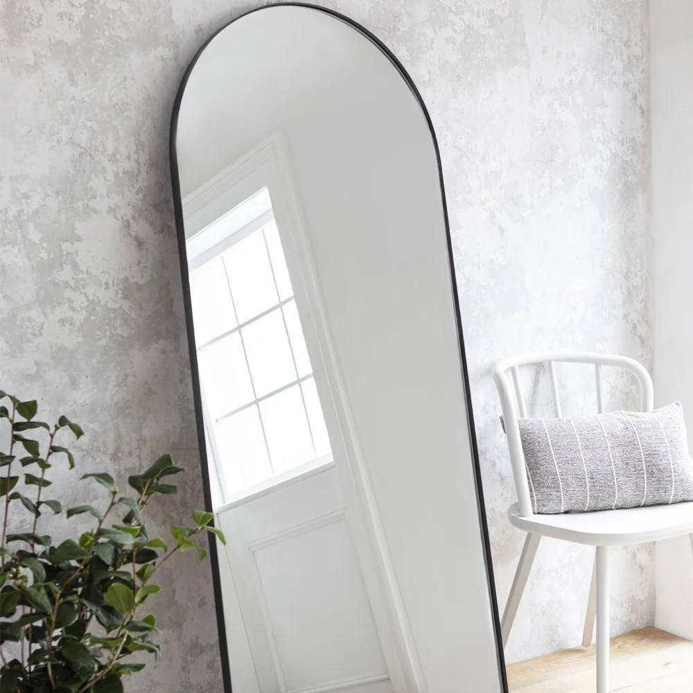 Garden Trading Charlcombe Large Arched Leaning Mirror in Iron | Olivia's