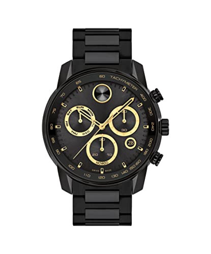 Movado Bold 3600906 Verso Men's Ionic Plated Black Steel Case and Bracelet Color: Black | Amazon (US)