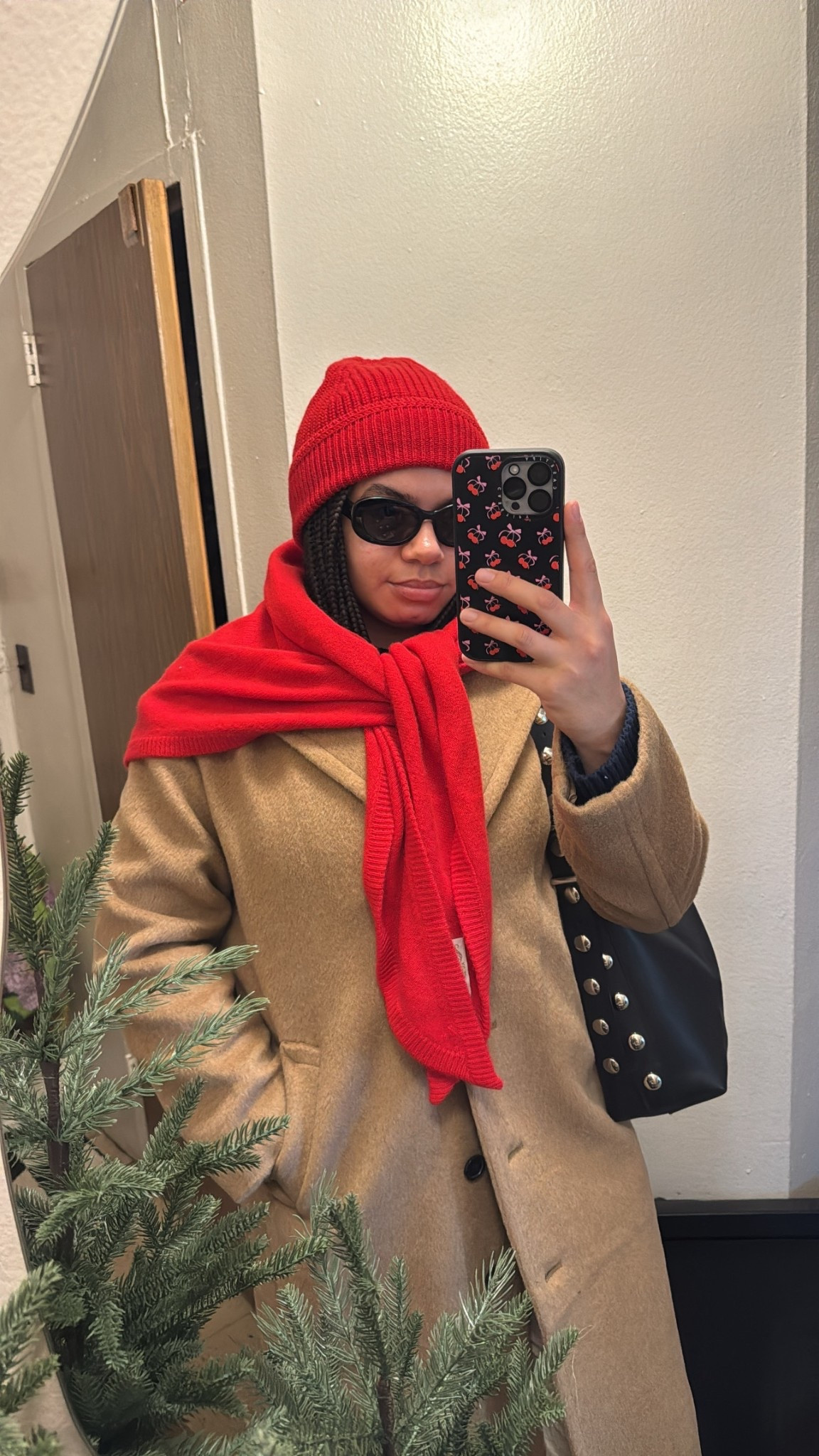 wearing xl coat! 

madewell coat, madewell alonzo coat, aritzia triangle scarf, red cold weather accessories 

#LTKHoliday #LTKSeasonal #LTKMidsize