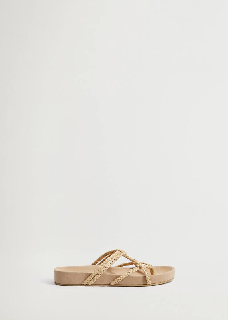 Raffia straps sandal | MANGO (US)