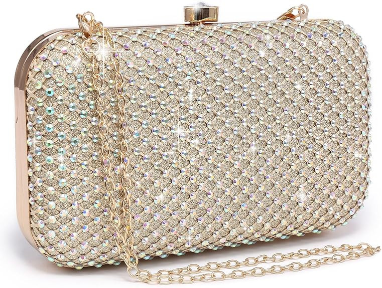 Dasein Womens Rhinestone Clutch Purse Sparkling Evening Bag with Crystal Clasp for Formal Prom Pa... | Amazon (US)