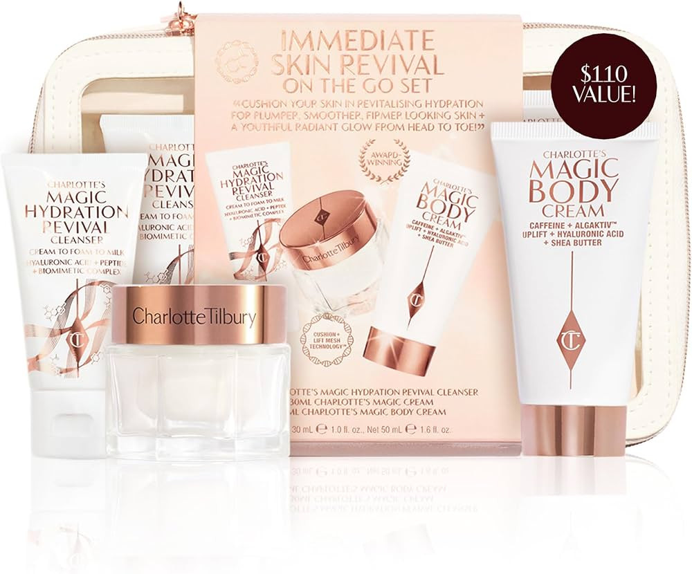 Charlotte Tilbury Immediate Skin Revival Mini Skin Care Set - Travel Size Skincare Kit with Glow ... | Amazon (US)