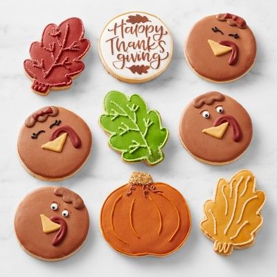 Happy Thanksgiving Assorted Cookies, Set of 9 | Williams-Sonoma