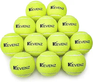 KEVENZ 12-Pack Standard Pressure Training Tennis Balls, Highly Elasticity, More Durable, Good for... | Amazon (US)