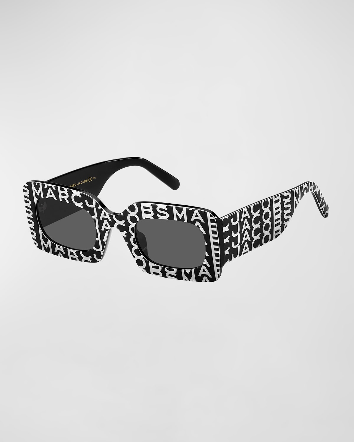 Graphic Logo Acetate Rectangle Sunglasses | Neiman Marcus