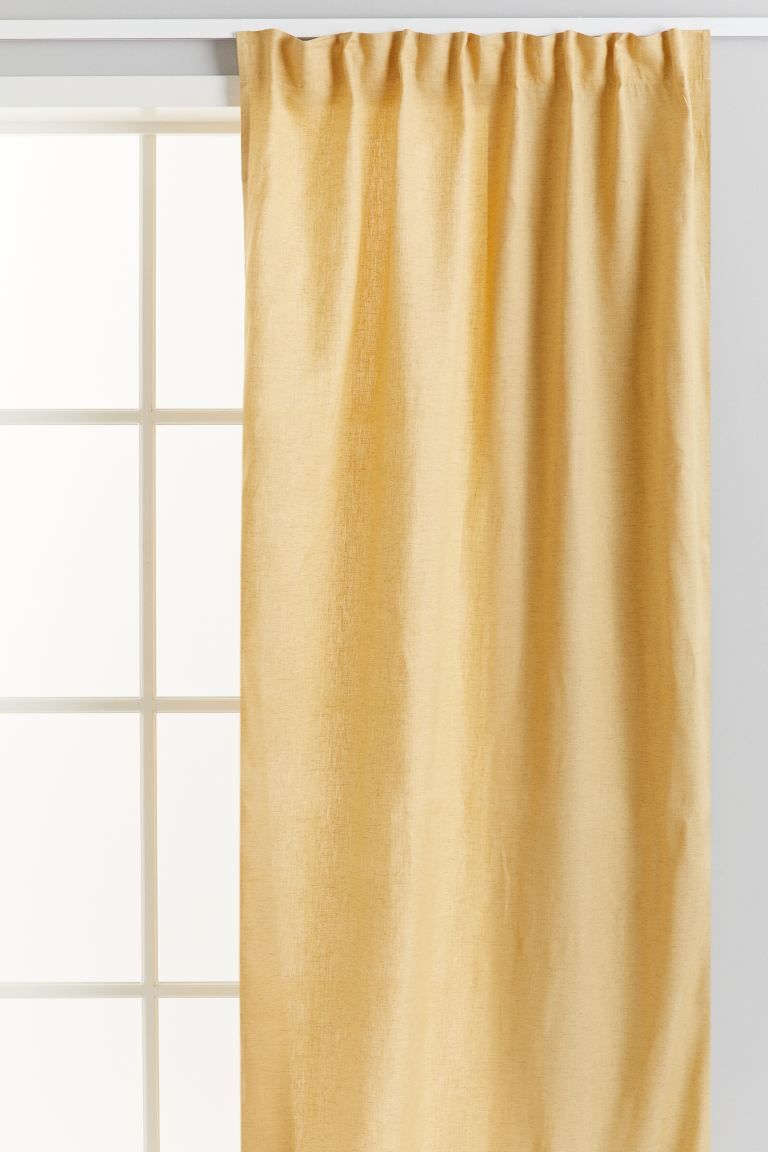 2-pack Lyocell-blend Curtain Panels - Light yellow - Home All | H&M US | H&M (US + CA)