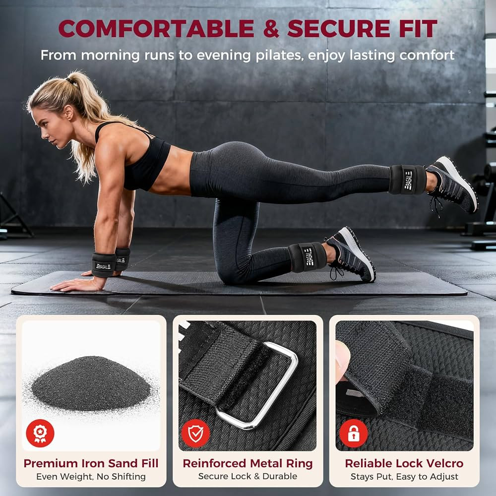 BAGAIL Ankle Wrist Weights for Women & Men, Set of 2 (Available in 0.5/1/2/3/4/5 lb Each), Wearab... | Amazon (US)