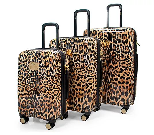 Badgley Mishka Leopard Expandable Luggage Set - QVC.com | QVC