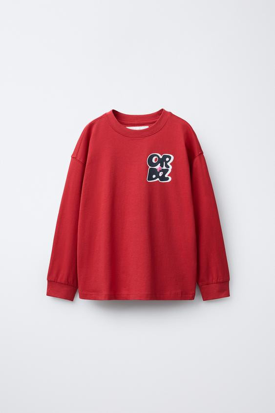 RAISED TEXT PRINT T-SHIRT | Zara US