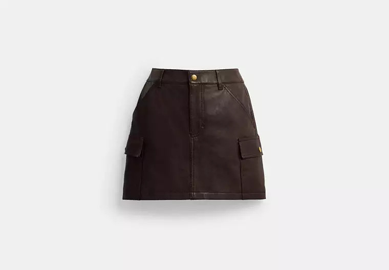 Leather Mini Cargo Skirt | Coach (CA)