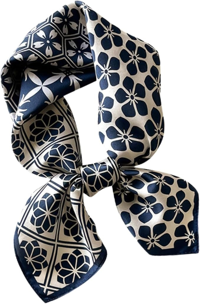 PoeticEHome 100% Pure Mulberry Silk Square Scarf 27"x27" Women Neckerchief Headscarf Gift Packed | Amazon (US)