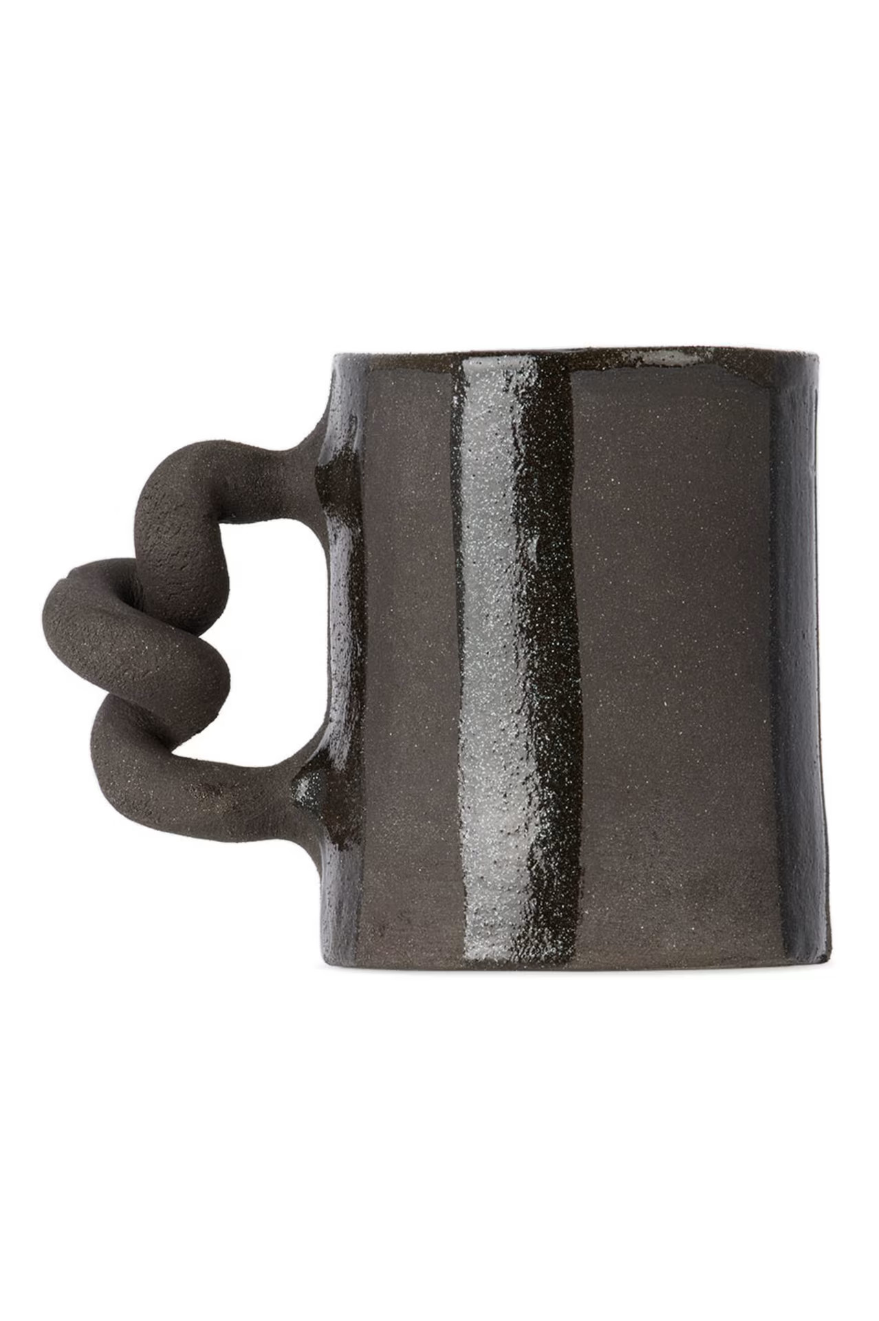 SSENSE Exclusive Black Stripe Delights Glitter Wiggle Mug | SSENSE