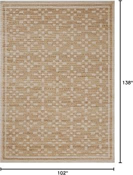 Loloi Chris Loves Julia Judy Collection JUD-07 Natural/Ivory 8'-6" x 11'-6" Area Rug | Amazon (US)