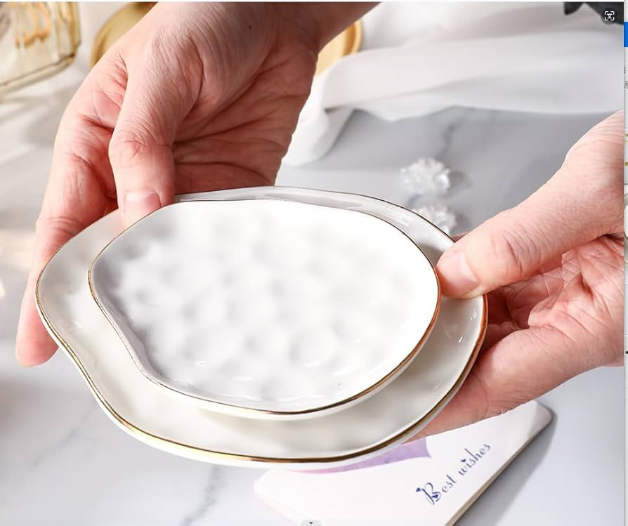 Jewelry Dish Set of 2, Large Jewelry Tray for More Jewelry Ring Dish Jewelry Bowl with Beautiful ... | Amazon (US)