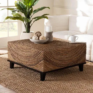 Verino Bohemian Natural Seagrass Coffee Table | Bed Bath & Beyond