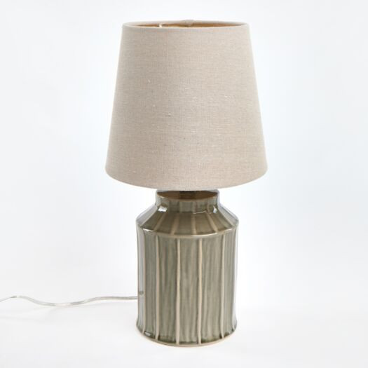 Grey & Cream Table Lamp 38cm | TK Maxx
