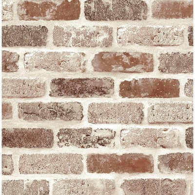 NextWall Adobe Washed Faux Brick Peel and Stick Wallpaper | Target