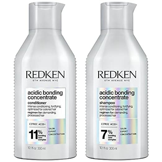 REDKEN Bonding Shampoo & Conditioner Set for Damaged Hair Repair | Acidic Bonding Concentrate | S... | Amazon (US)