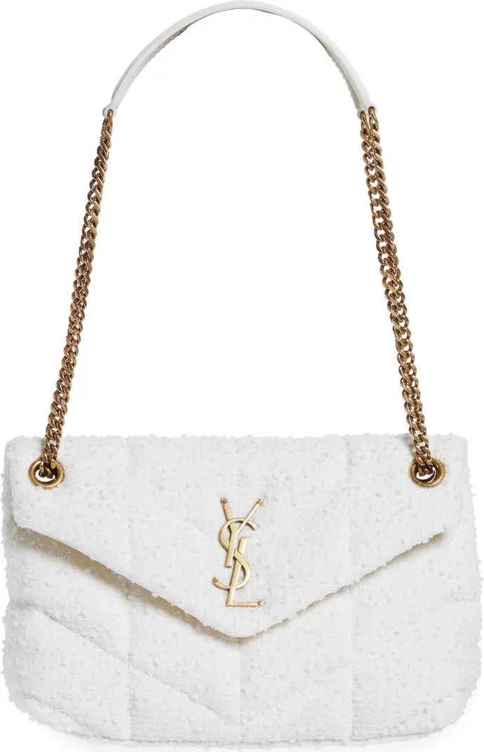 Saint Laurent Small Lou Quilted Bouclé Shoulder Bag | Nordstrom | Nordstrom