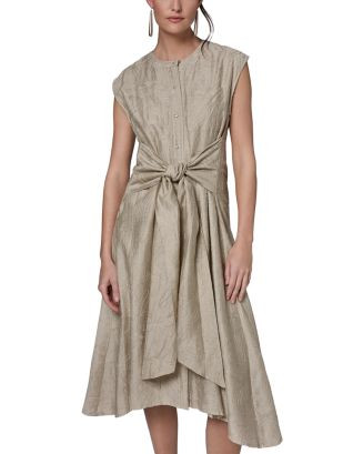 Donna Karan New York Embroidered Cap Sleeve Belt Dress | Bloomingdale's Women | Bloomingdale's (US)
