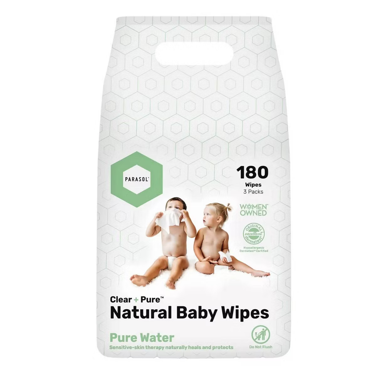 Parasol Clear+Pure Natural Baby Wipes - 180ct - 3pk | Target