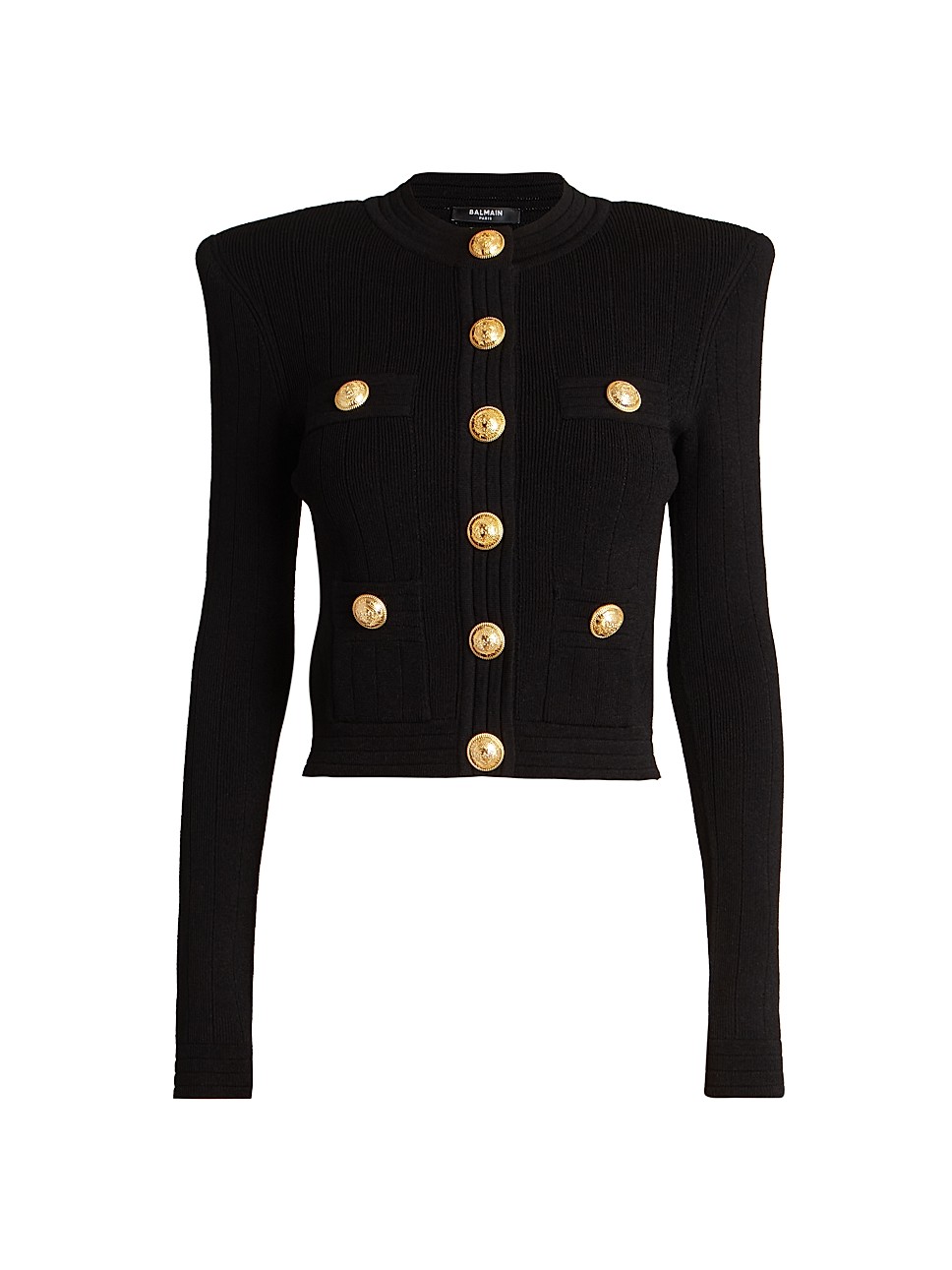 Buttoned Rib-Knit Cardigan | Saks Fifth Avenue