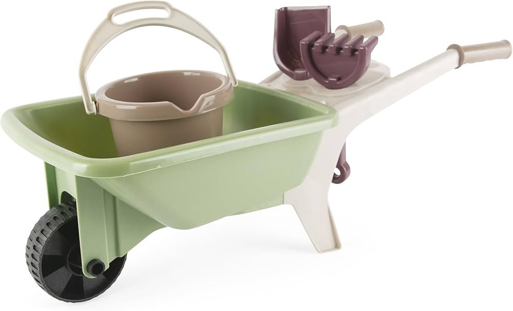 Dantoy: Green Garden - Wheelbarrow Playset - 4 Pieces, Pretend Gardening, Realistic Garden Tool T... | Amazon (US)