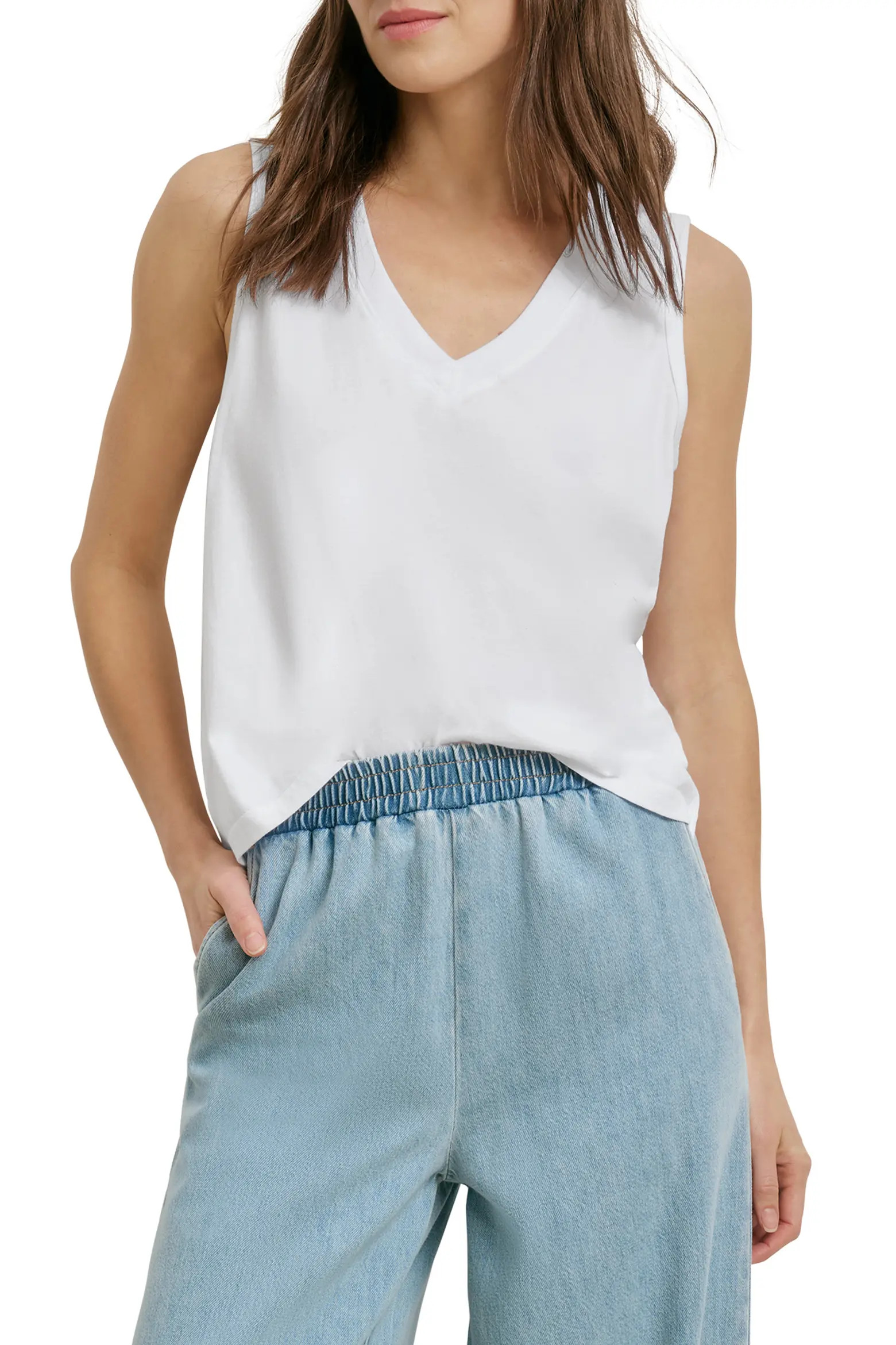 The Everyday Organic Cotton V-Neck Tank (Women) | Nordstrom | Nordstrom