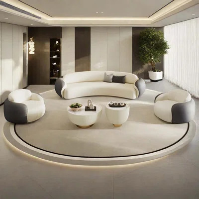 Lyneisha 5 - Piece Faux Leather Living Room Set | Wayfair North America