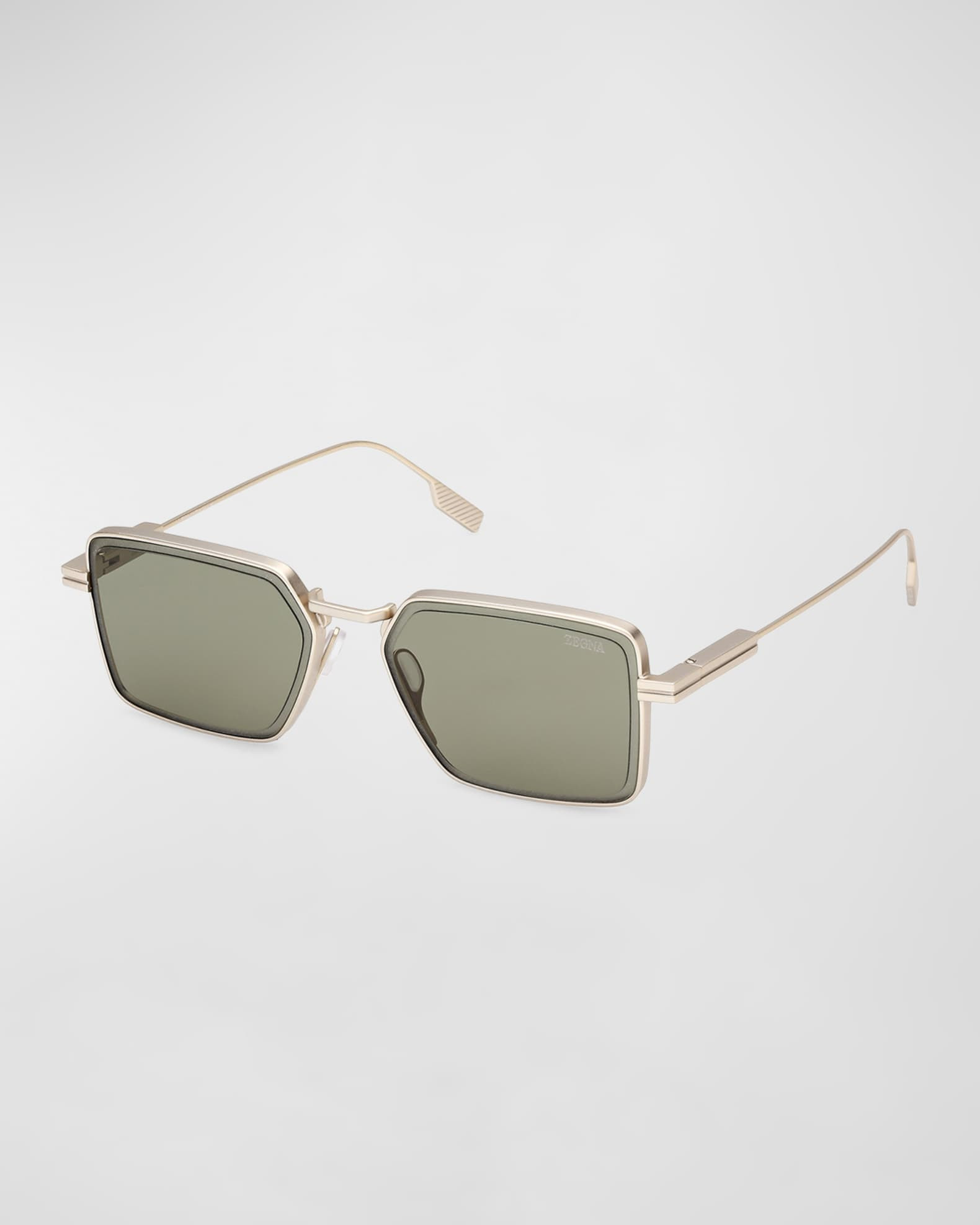 Men's EZ0243M Metal Rectangle Sunglasses | Neiman Marcus