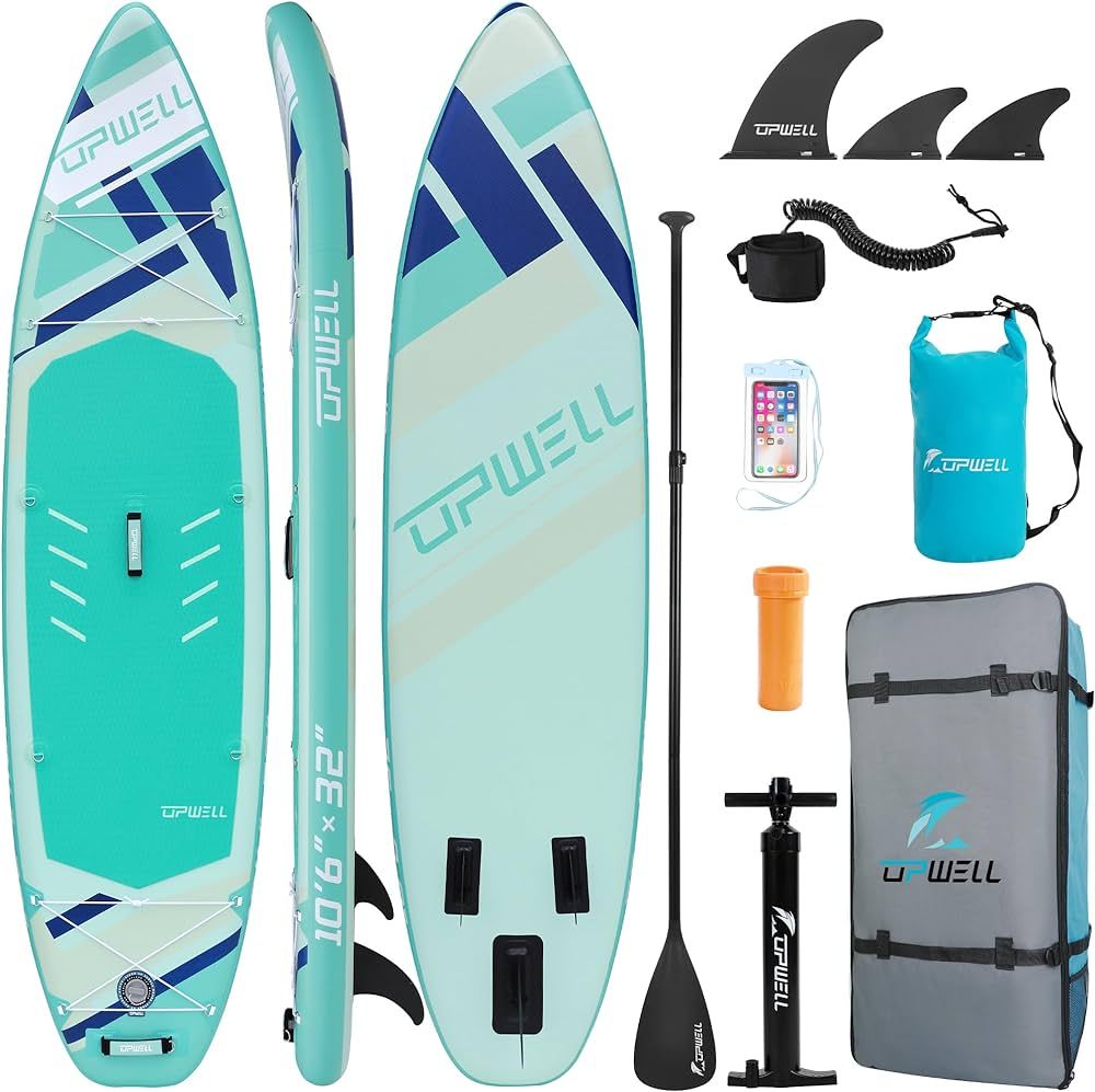 UPWELL 11'6"/11'2"/11'/10'6"/10'2"Inflatable Stand Up Paddle Board with sup Accessories Including... | Amazon (US)