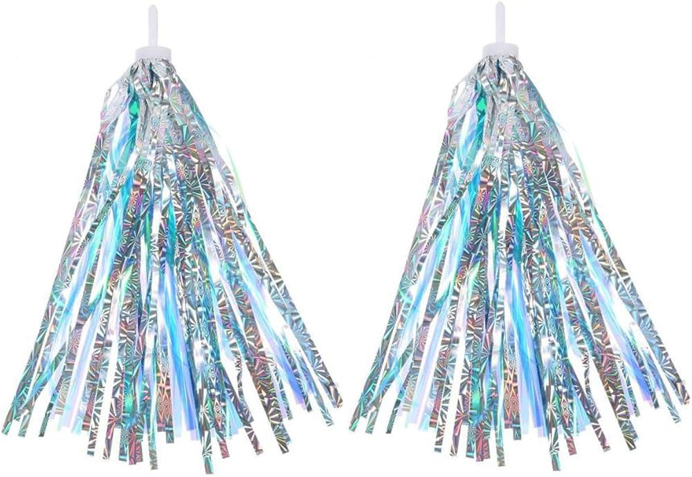 Kids Children Scooter Streamers Bike Handlebar Colourful Streamers Pom-pom Pair Bicycle Grips Spa... | Amazon (US)