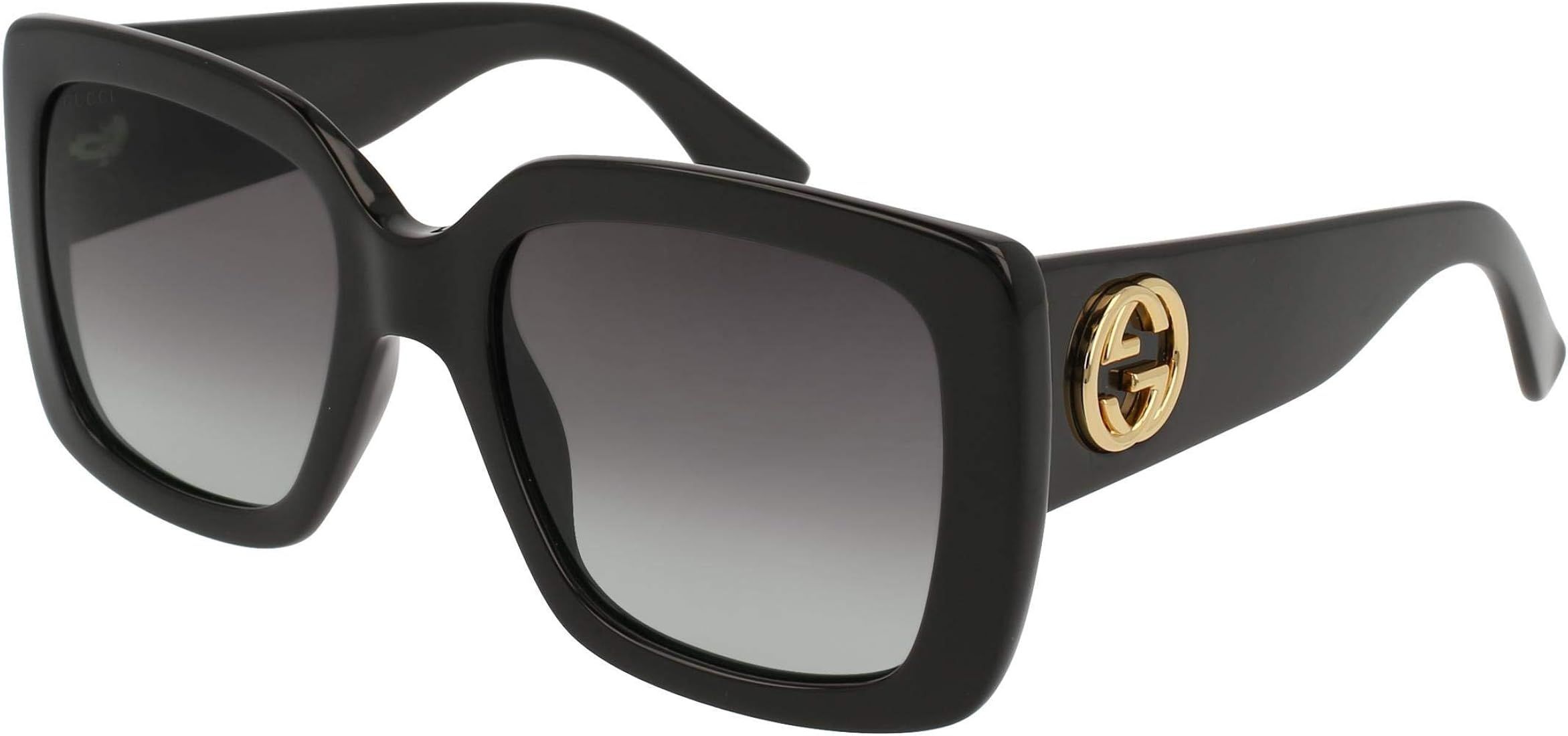 Gucci GG0141S 001 Black GG0141S Square Sunglasses Lens Category 2 Size 53mm, womens | Amazon (US)