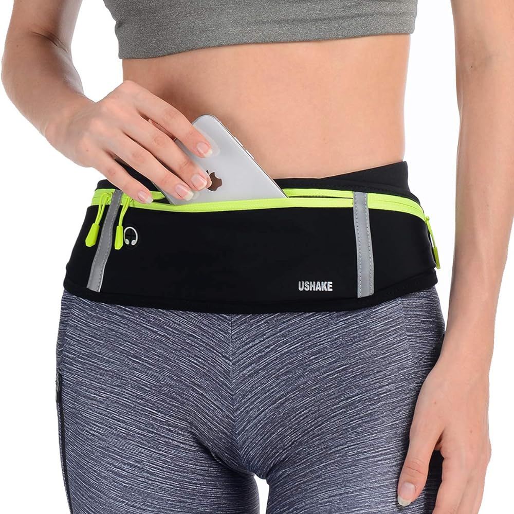 USHAKE Slim Running Belt, Workout Fanny Pack for Men Women,Exercise Waist Pack for Apple iPhone H... | Amazon (US)
