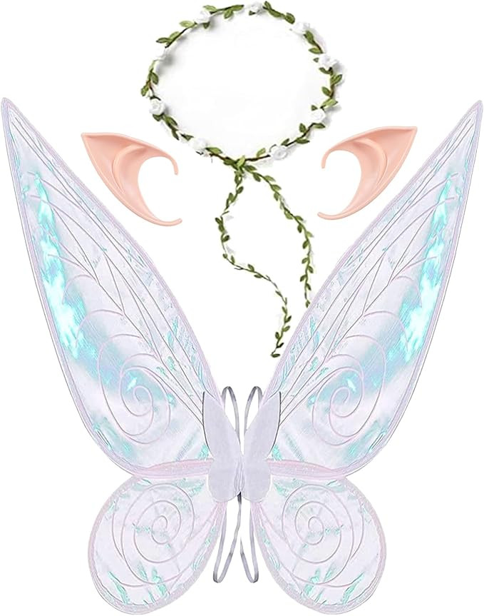 Fairy Wings Adult Women Fairy Wings for Girls Fairy Wing for Halo Butterfly Wing Halloween Dress ... | Amazon (US)