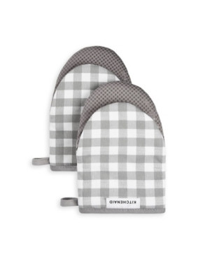 KitchenAid Gingham 2-Pc. Mini Oven Mitt Set | Macys (US)